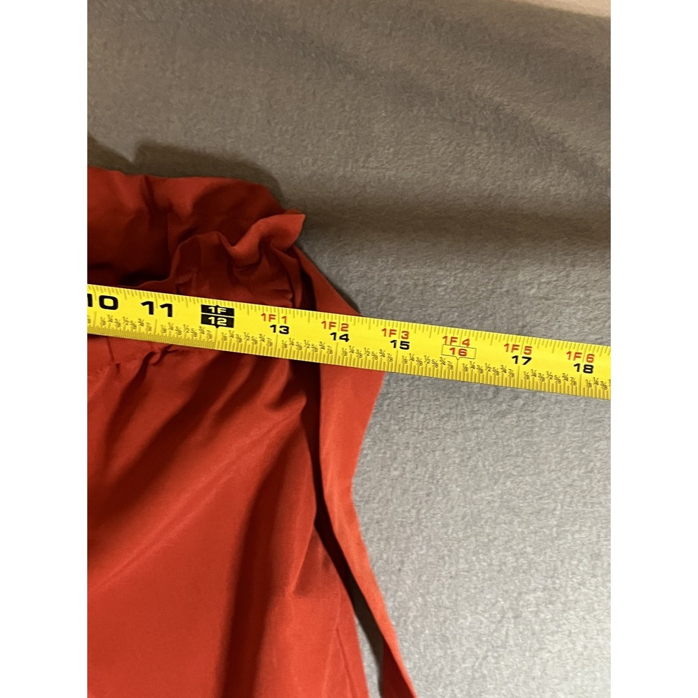 Women's Burnt Orange Paperbag Waist Wide Leg Pants with Tie Belt Size L - Picture 5 of 8